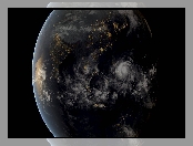 Filipiny, Planeta, Ziemia, Zdjęcie satelitarne, Tajfun Haiyan