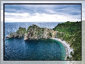 Playa Del Silencio, Asturia, Morze, Hiszpania, Klif, Plaża, Skały