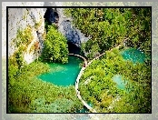 Plitvice, Ludzie, Woda, Pomost, Park