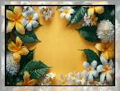 Plumeria, Liście, Kwiaty