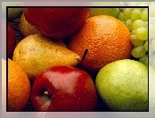 Pomarańcza, Kolorowe, Owoce, Jabłka, Gruszki