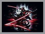 Oświetlony, Miecze, Darth Vader, Grafika, Maska, Zbroja, Postać