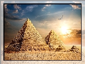 Ptak, Egipt, Giza, Piramidy, Piramida Cheopsa