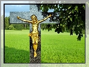 Religijne, Drzewo, Krzyż, Jezus