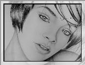 Rihanna, Portret, Szkic, Rysunek