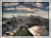 Góry, Rio De Janeiro, Brazylia, Ocean, Miasto, Las