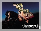 Roberto Cavalli, sukienka, kobieta, koń