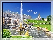 Rosja, Pałac, Zabytek, Fontanna, St Petersburg