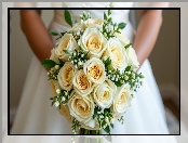 Bukiet kwiatów, Białe, Róże