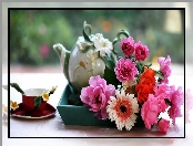 Gerbera, Porcelana, Róże