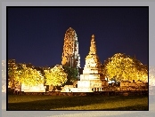 Ruiny, Historyczne, Miasto, Ayutthaya, Tajlandia