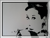 Rysunek, Audrey Hepburn, Kobieta, Spojrzenie