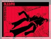 rysunek, Bleach, postacie, plakat, napisy