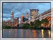 Rzeka, Stany Zjednoczone, Cleveland, Miasto, Most