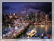 Rzeka, Sydney, Australia, Wieżowce, Most