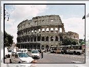 Ulica, Samochody, Rzym, Koloseum