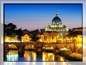 Włochy, Most, Bazylika Św. Piotra, Watykan, Rzym