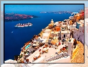 Santorini, Prom, Grecja, Zatoka