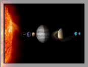 Saturn, Układ słoneczny, Gwiazda, Merkury, Neptun, Planety, Mars, Uran, Słońce, Wenus, Ziemia, Jowisz