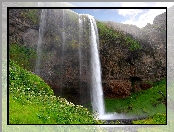 Wodospad, Seljalandsfoss, Skały