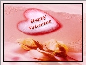 Serce, Róże, Happy, Valentine
