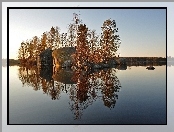 Jezioro, Skały, Drzewa
