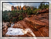 Sedona, Stany Zjednoczone, Skały, Arizona, Potok