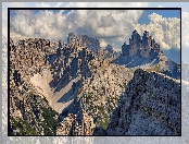 Włochy, Dolomity, Tre Cime di Lavaredo, Góry, Skały