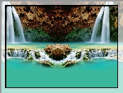 Skały, Arizona, Wodospad, Havasu