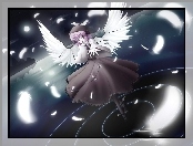 Skrzydła, Aniołek, Dziewczynka, Anime, Pióra