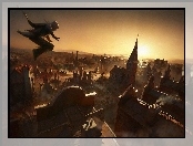 Zachód słońca, Assassin Creed 3, Skok, Z, Budynku
