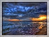 Zachód, Słońca, Plaża