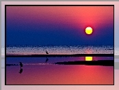 Zachód, Słońca, Plaża