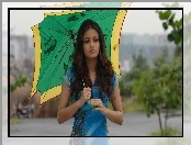Sneha Ullal, Parasol, Niebieska, Sukienka