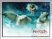powóz, The Chronicles Of Narnia, królowa śniegu, niedźwiedzie, śnieg