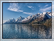 Wyoming, Góry, Park Narodowy Grand Teton, Stany Zjednoczone, Jackson Lake, Jezioro