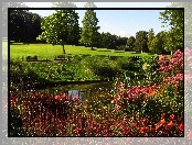 Kwiaty Staw, Anglia, Londyn, Park Hampstead Heath, Ławki
