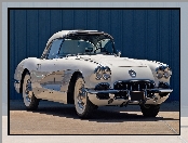 Stingray, Chevrolet, Biały, Zabytkowy, Corvette, 1958