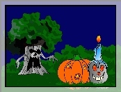 Halloween, straszne drzewo
