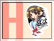 Suzumiya Haruhi No Yuuutsu, dziewczyna, kokarda