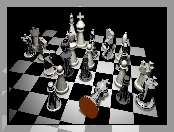 Bierki szachowe, Szachy, Gra, Czarne, Szachownica, Tło