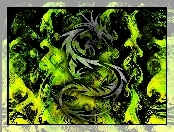 Szary, Wzory, Smok, Zielone