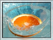 Pomarańcza, Szklanka, Woda