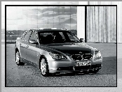 Szkło, Silver, BMW 5, E60, Budynek