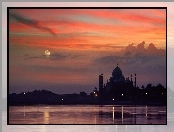 Tadż Mahal, Słońca, Agra, Zachód