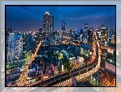 Tajlandia, Noc, Bangkok, Miasto