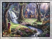 Thomas Kinkade, Snow White and the Seven Dwarfs, Disney, Królewna Śnieżka i siedmiu krasnoludków