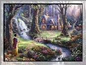 Thomas Kinkade, Snow White and the Seven Dwarfs, Disney, Królewna Śnieżka i siedmiu krasnoludków