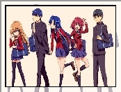 Toradora, szkolne, postacie, mundurki