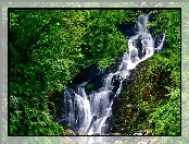 Easach Toirc, Irlandia, Hrabstwo Kerry, Park Narodowy Killarney, Wodospad Torc